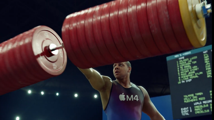 Apple's New M4 Chip Campaign Showcases a Weightlifter's Artistic Strength