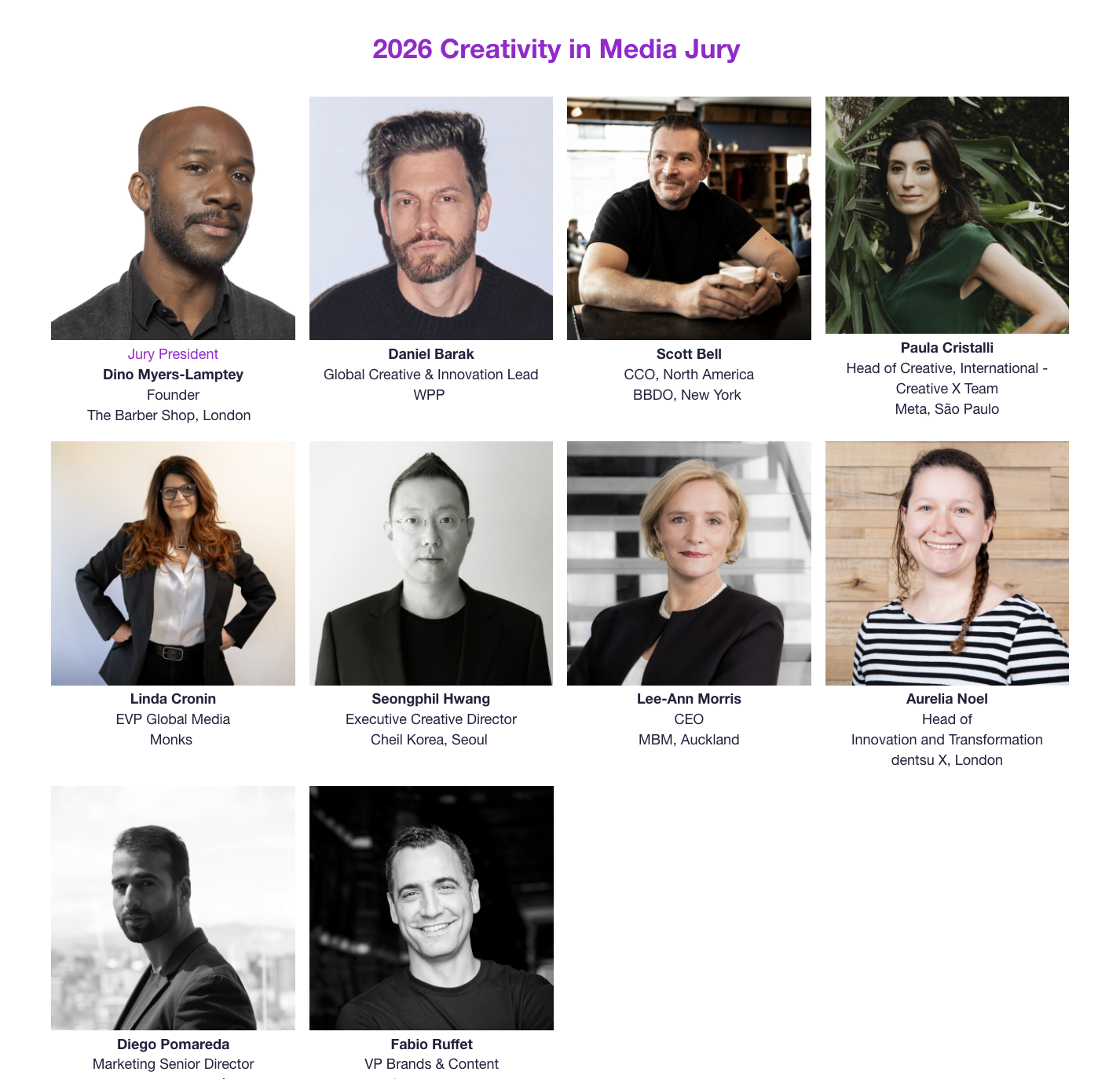 Dino Myers-Lamptey to Lead the 2026 Creativity in Media Jury