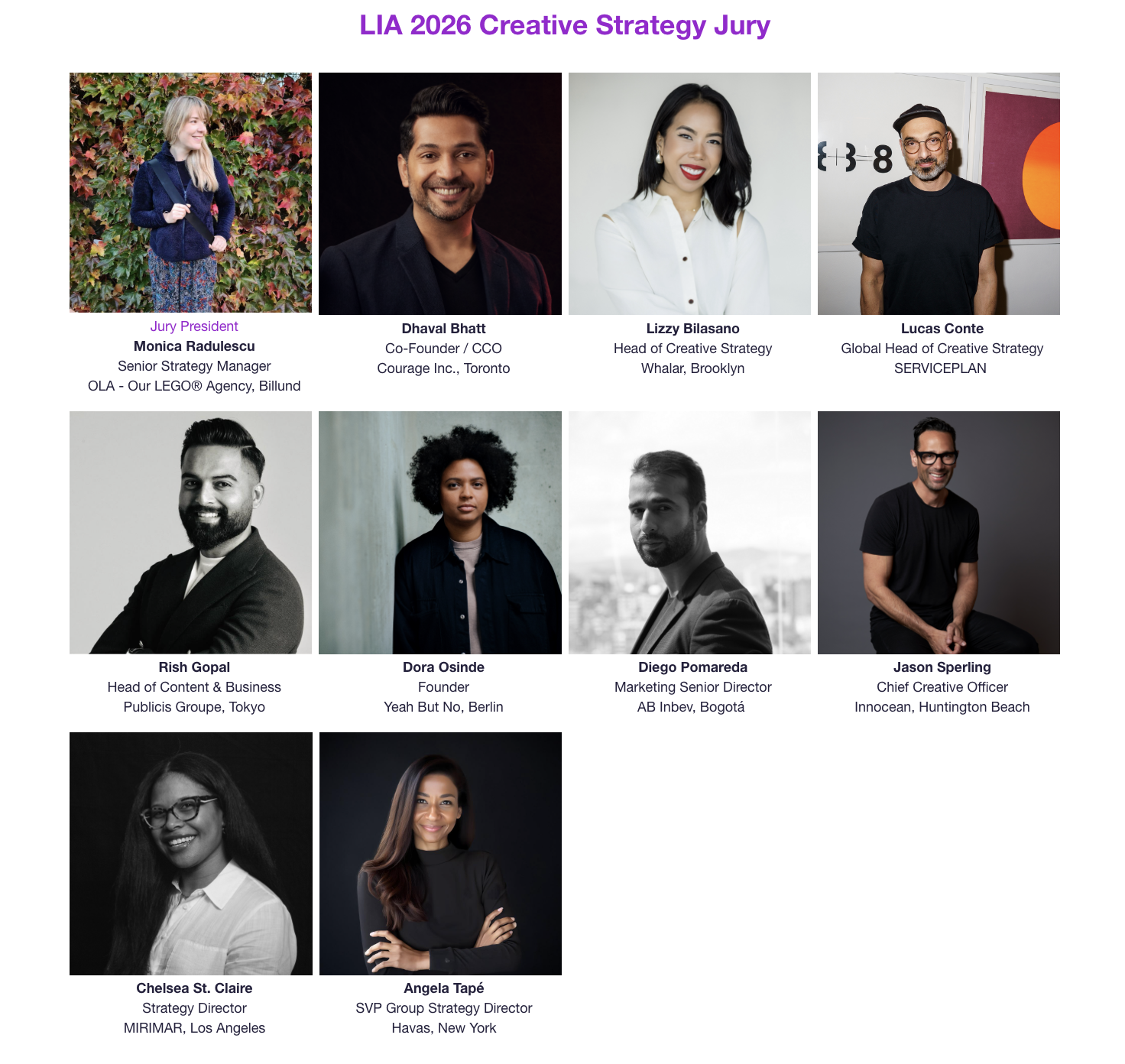 Monica Radulescu to Chair the 2026 LIA Creative Strategy Jury
